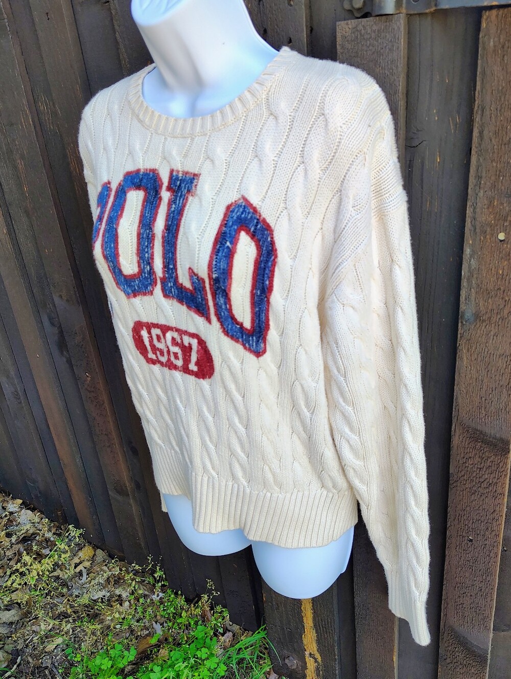 Polo 1967 Cream Cable-Knit Women's Sweater - Picture 4 of 6